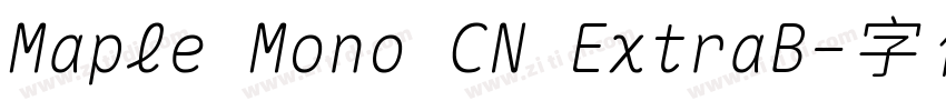 Maple Mono CN ExtraB字体转换